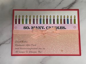 Bright and colourful birthday card with flowers made from Choose Happy bundle in Poppy Parade and Mixed Brights.