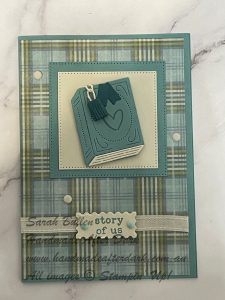 Handmade friendship card featuring "For the Books" bundle and Lost Lagoon colour scheme