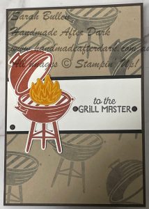 Handmade birthday card featuring BBQ Master stamp set in neutral tones
