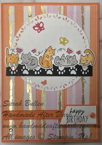 Cute handmade birthday card using the Cutest Crew bundle in Timid Tiger colour